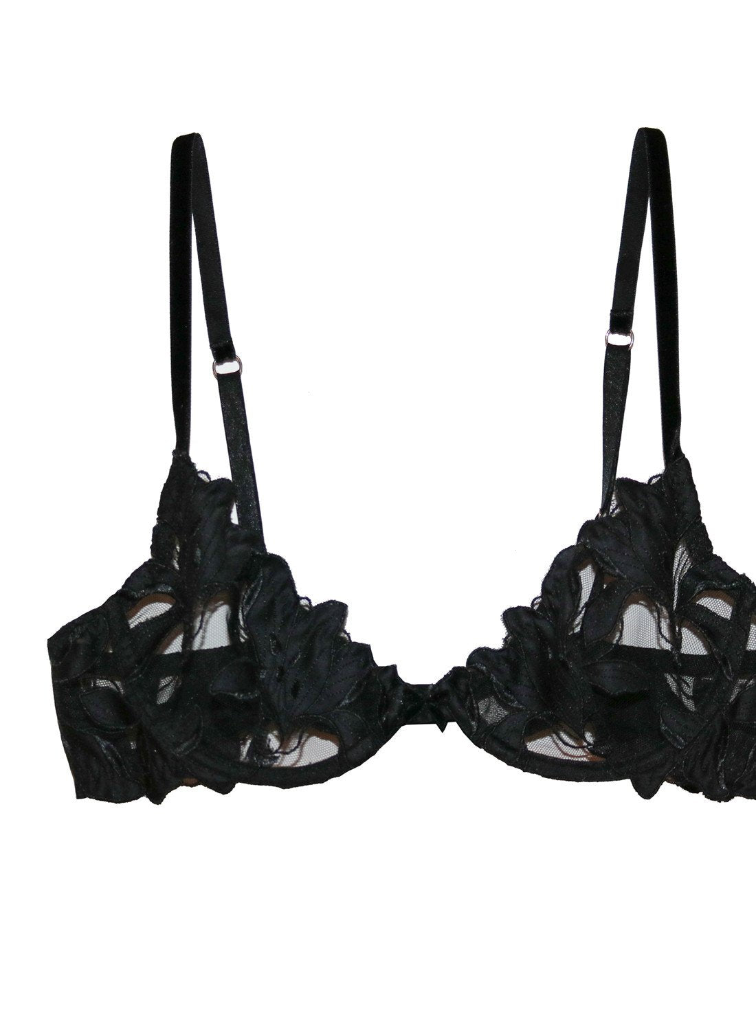 Lily Embroidery Plunge Demi Bra