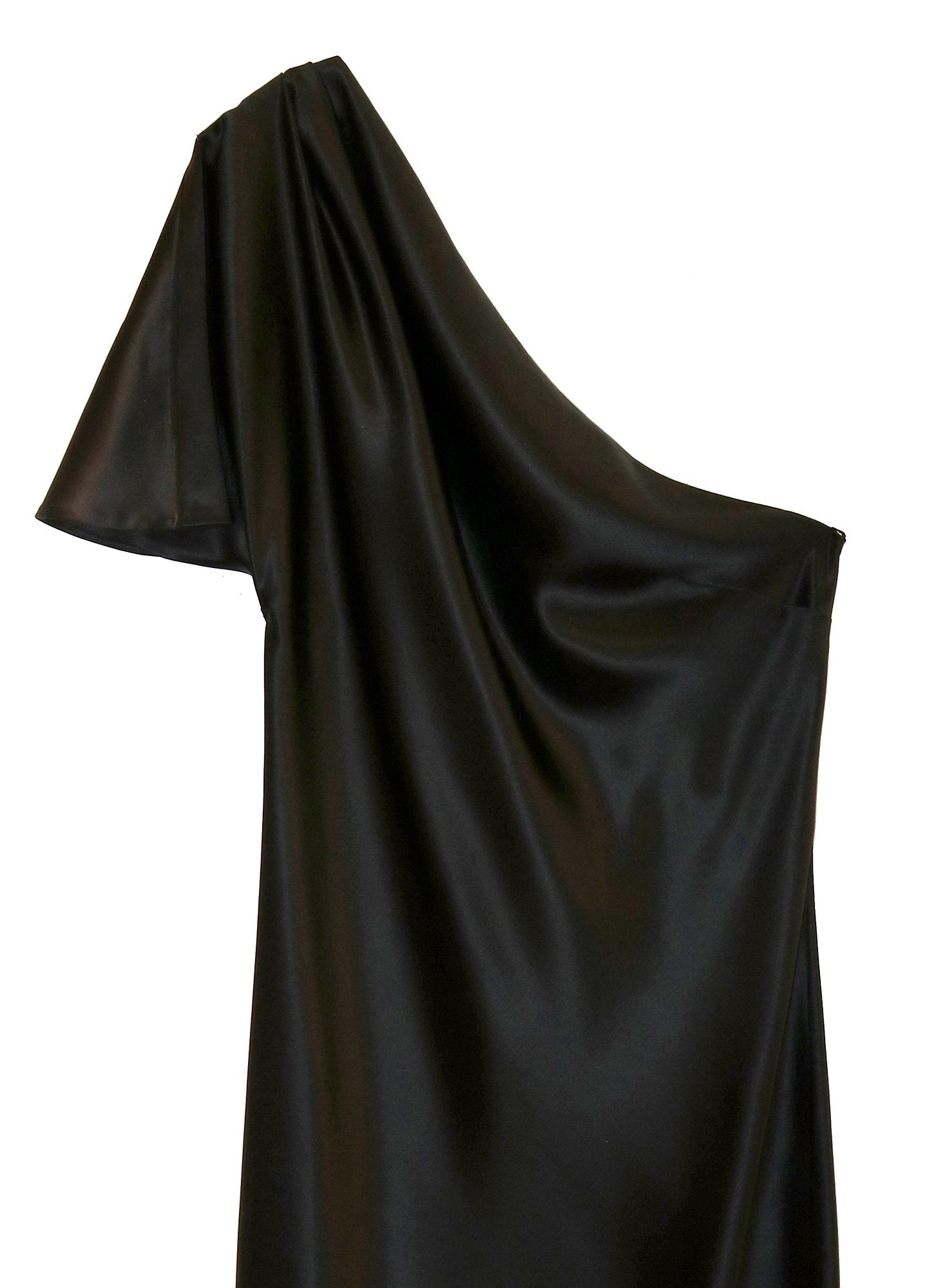 One Shoulder Bias Slip Dress