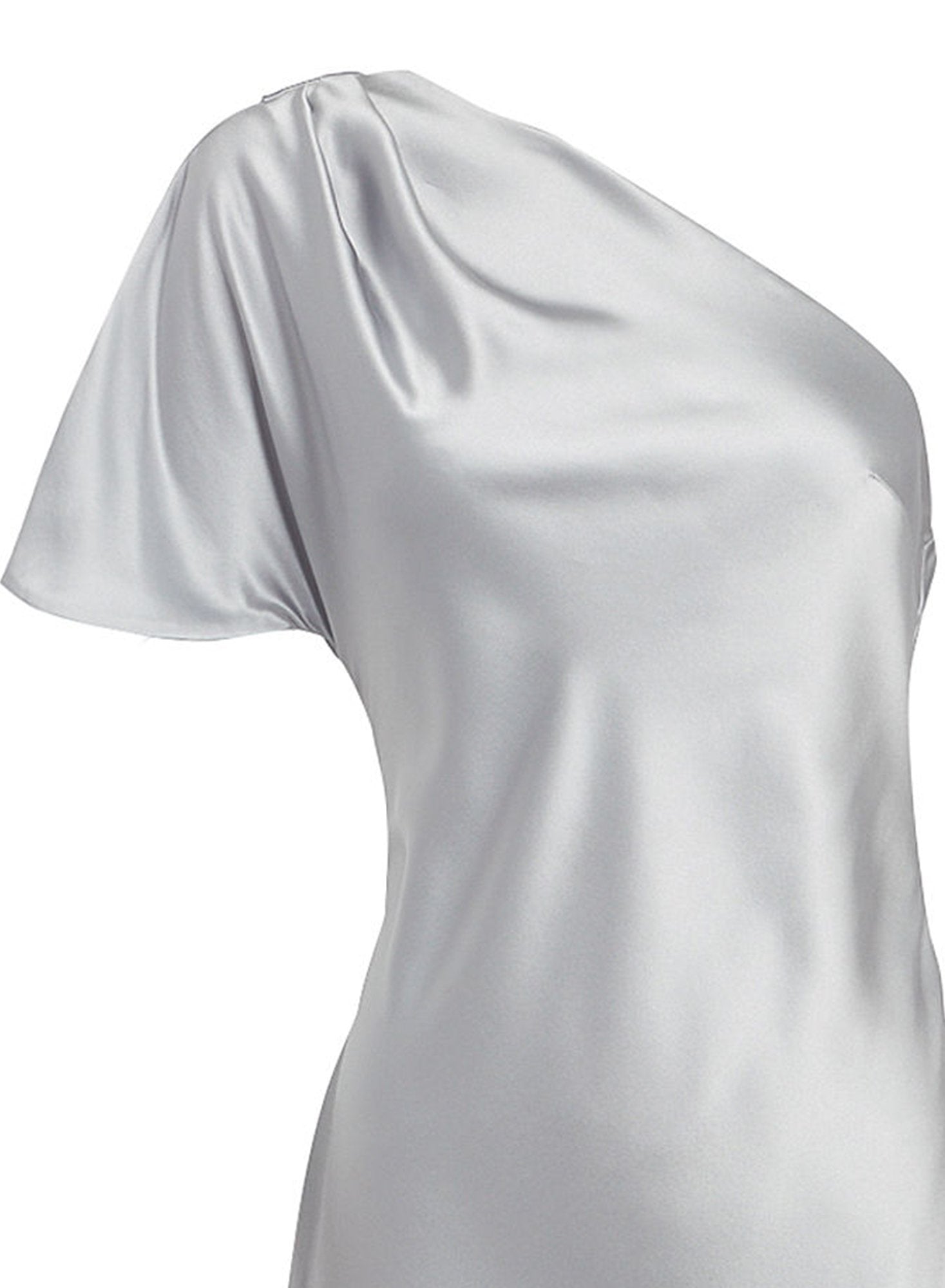 One Shoulder Bias Slip Dress