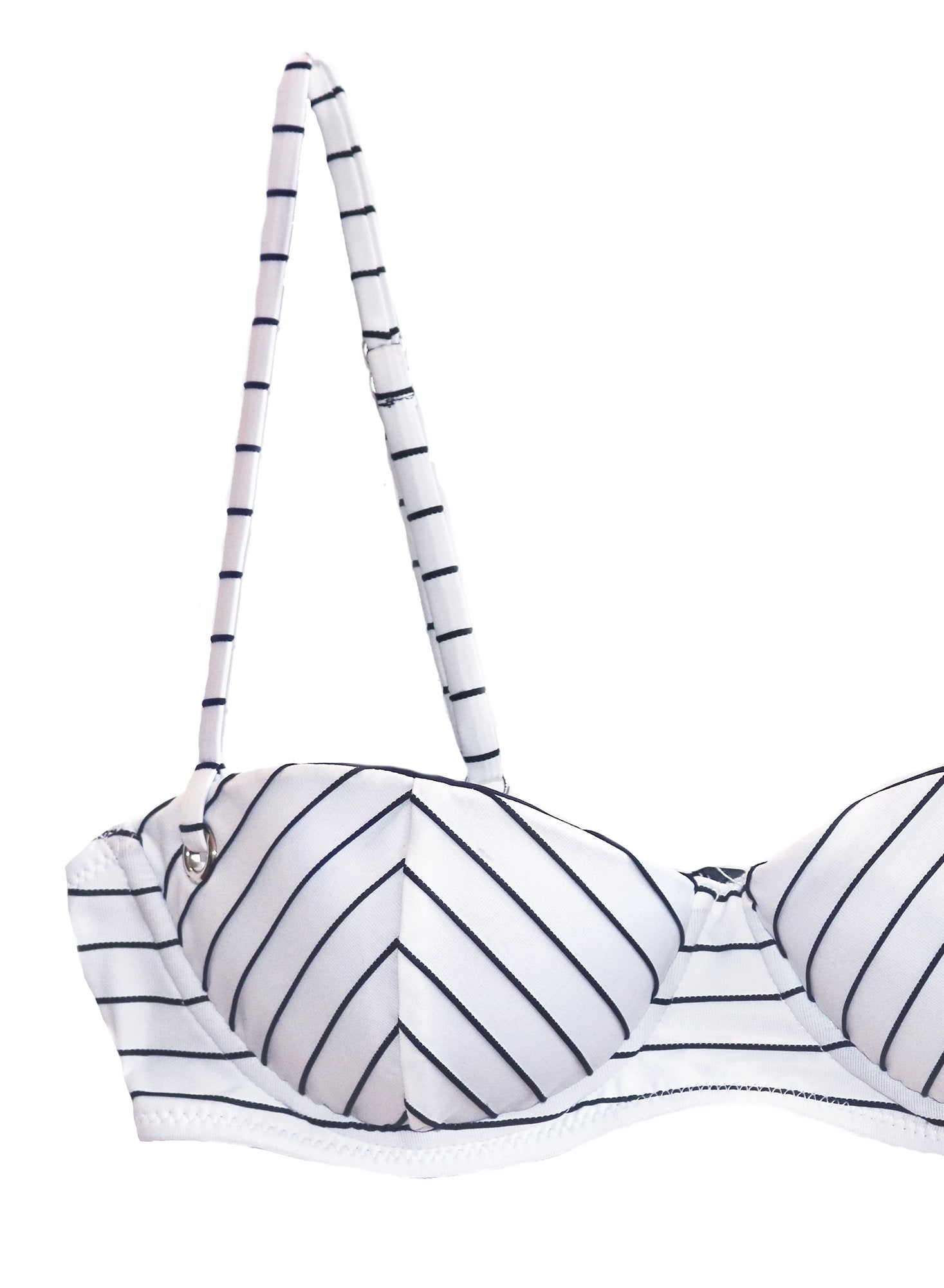Mitered Stripe Balconette Bikini Top