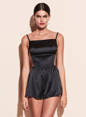 Black - Apron Romper | Fleur du Mal - DEMO