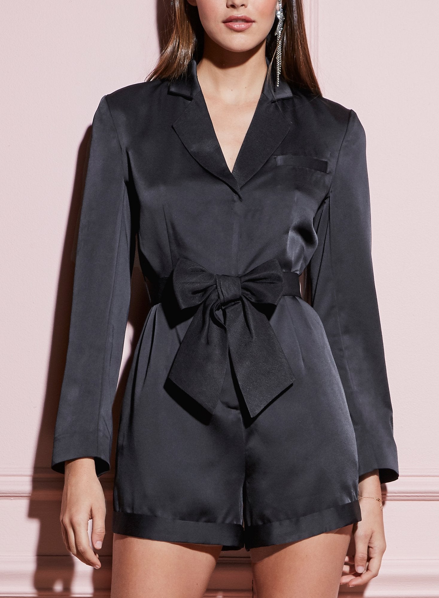 Short Tuxedo Jumpsuit