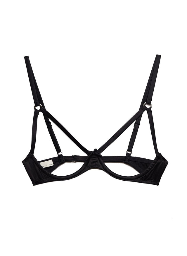 Black - Luxe Ouvert Bra | Fleur du Mal - DEMO