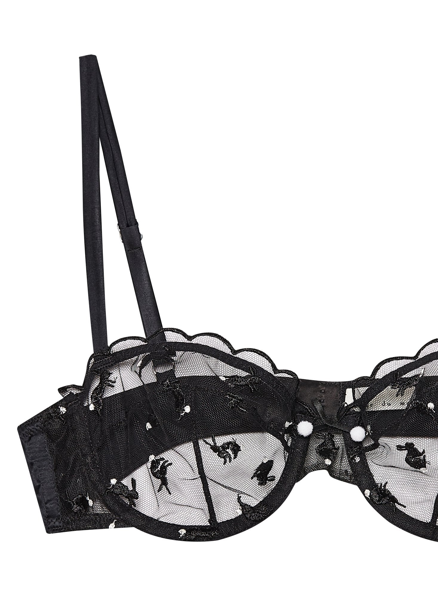 Bunny Embroidery Balconette Bra