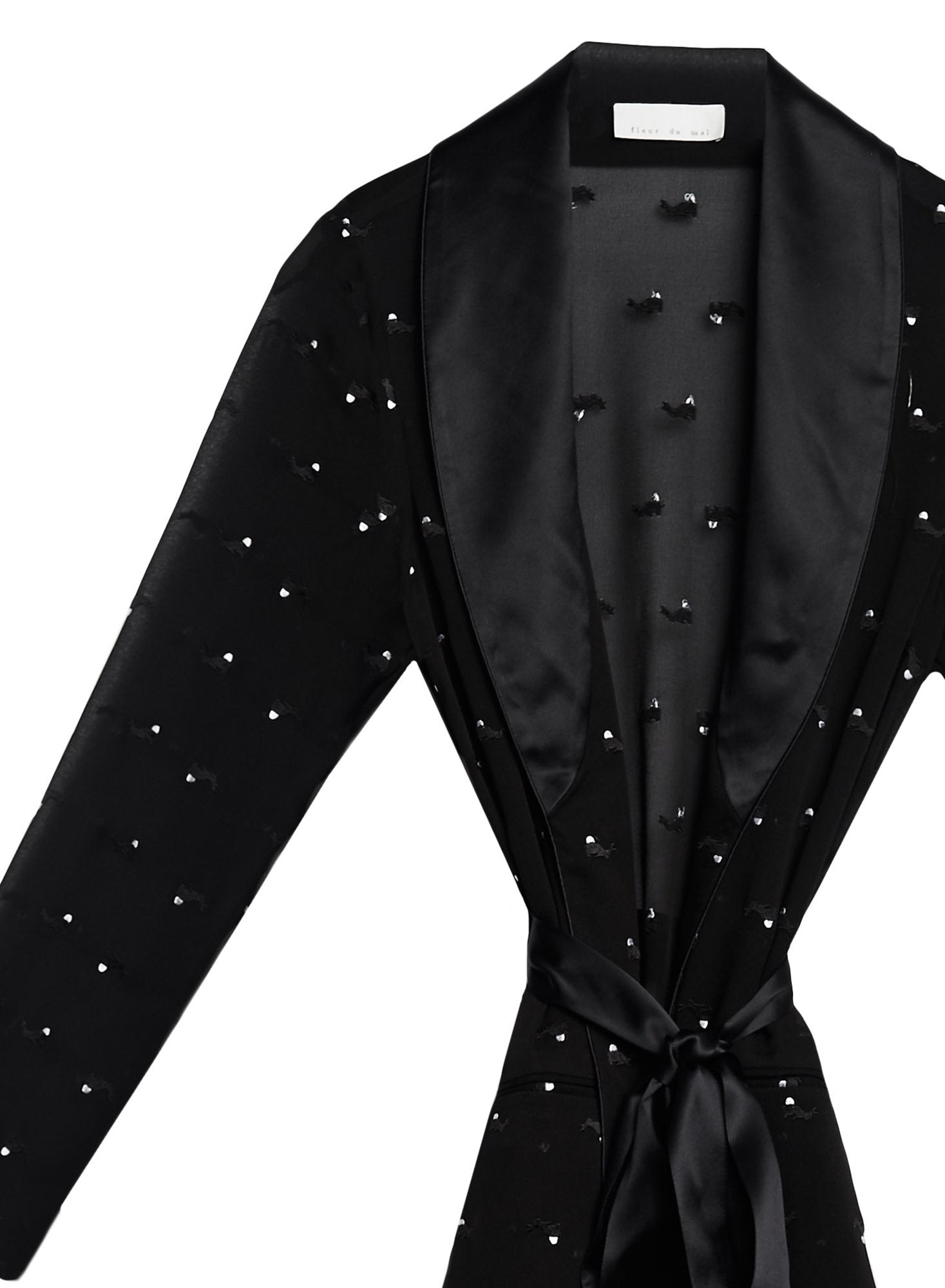 Bunny Embroidery Smoking Robe