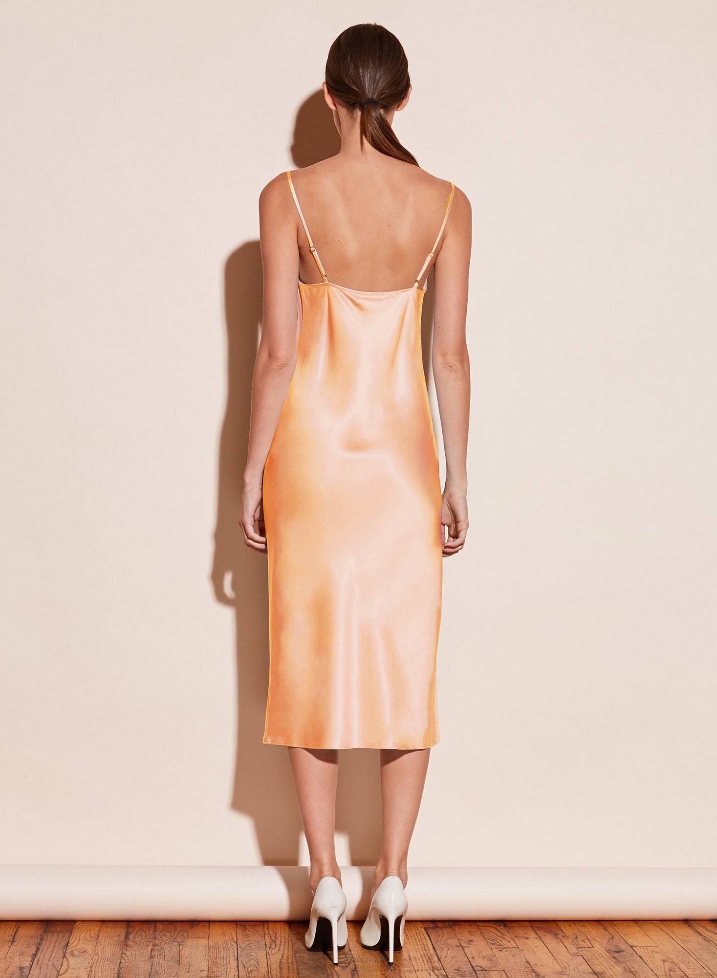 Cowl Neck Slip Dress with Slit