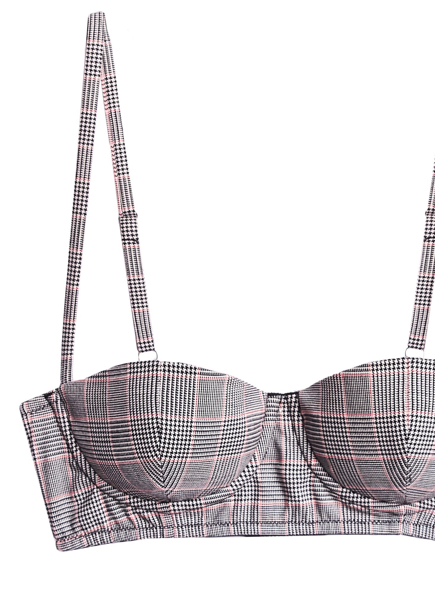 Checked Bra Top
