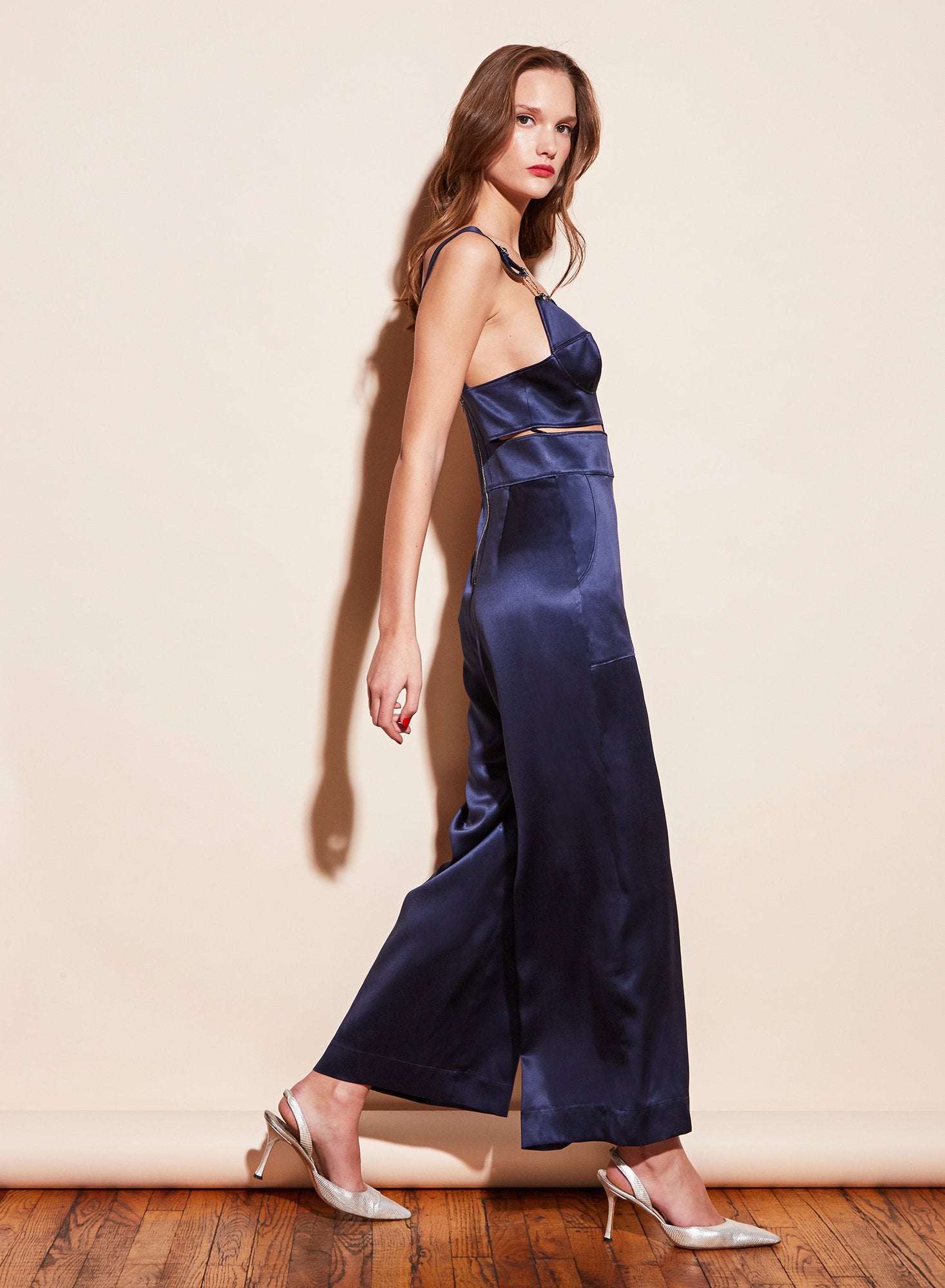 Cutout Bustier Overalls