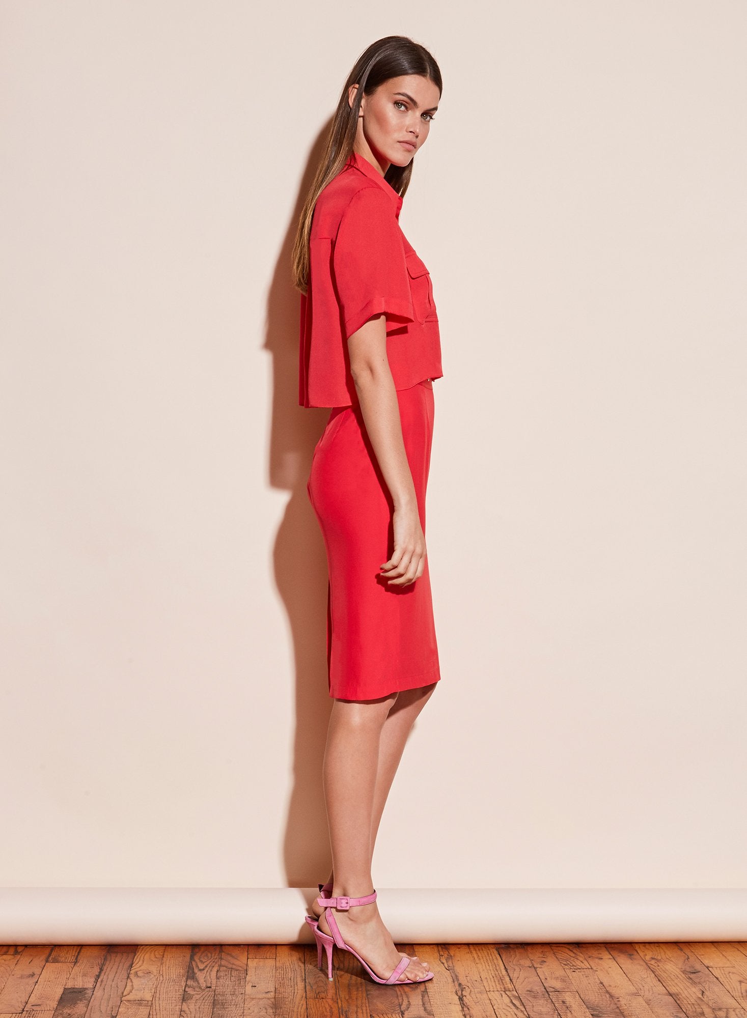 Grommet Pencil Skirt