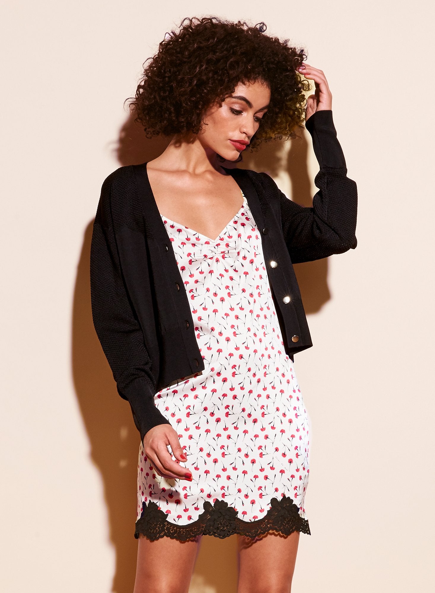 Pointelle Knit Cardigan