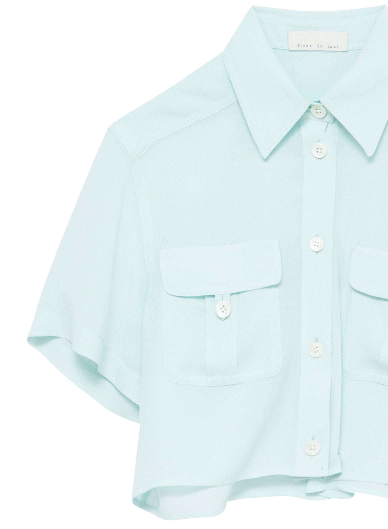 Cropped Silky Work Shirt