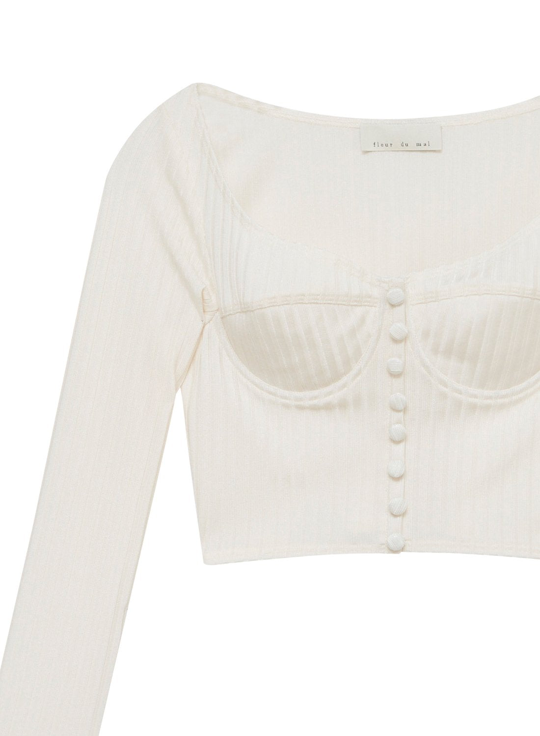 Long Sleeve Snap Bra Top