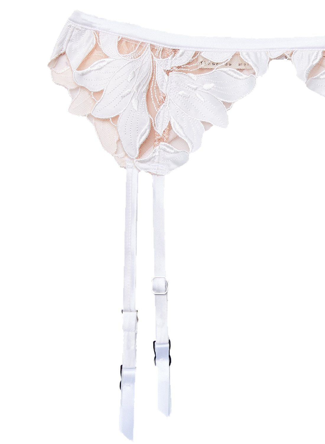 Lily Embroidery Garter Belt