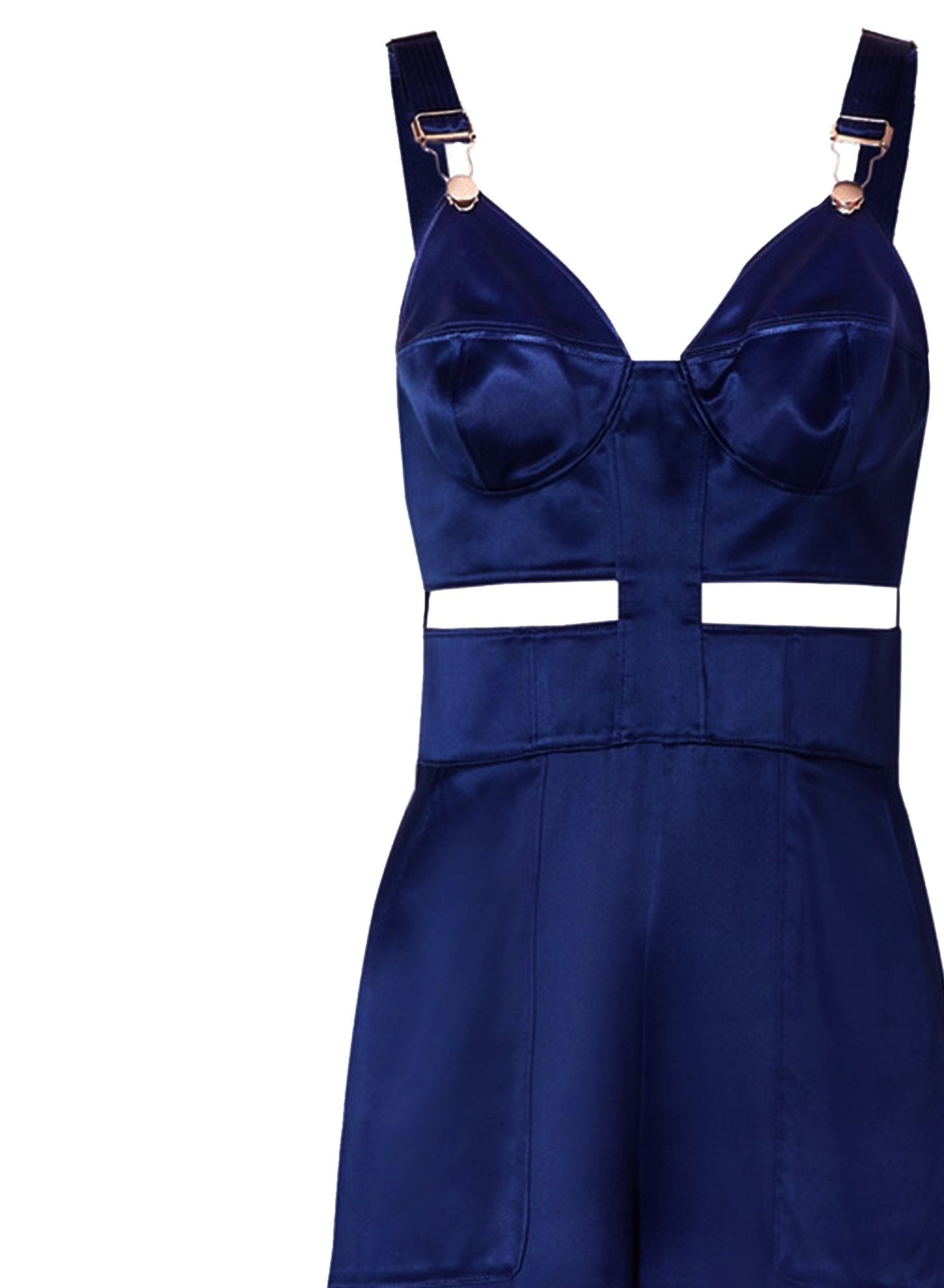 Cutout Bustier Overalls