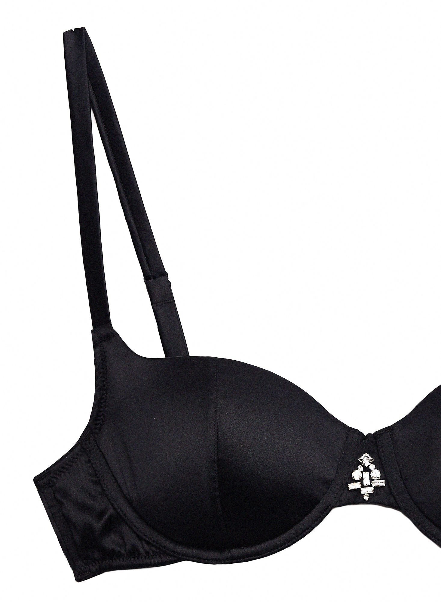 Embellished Satin Scoop Balconette