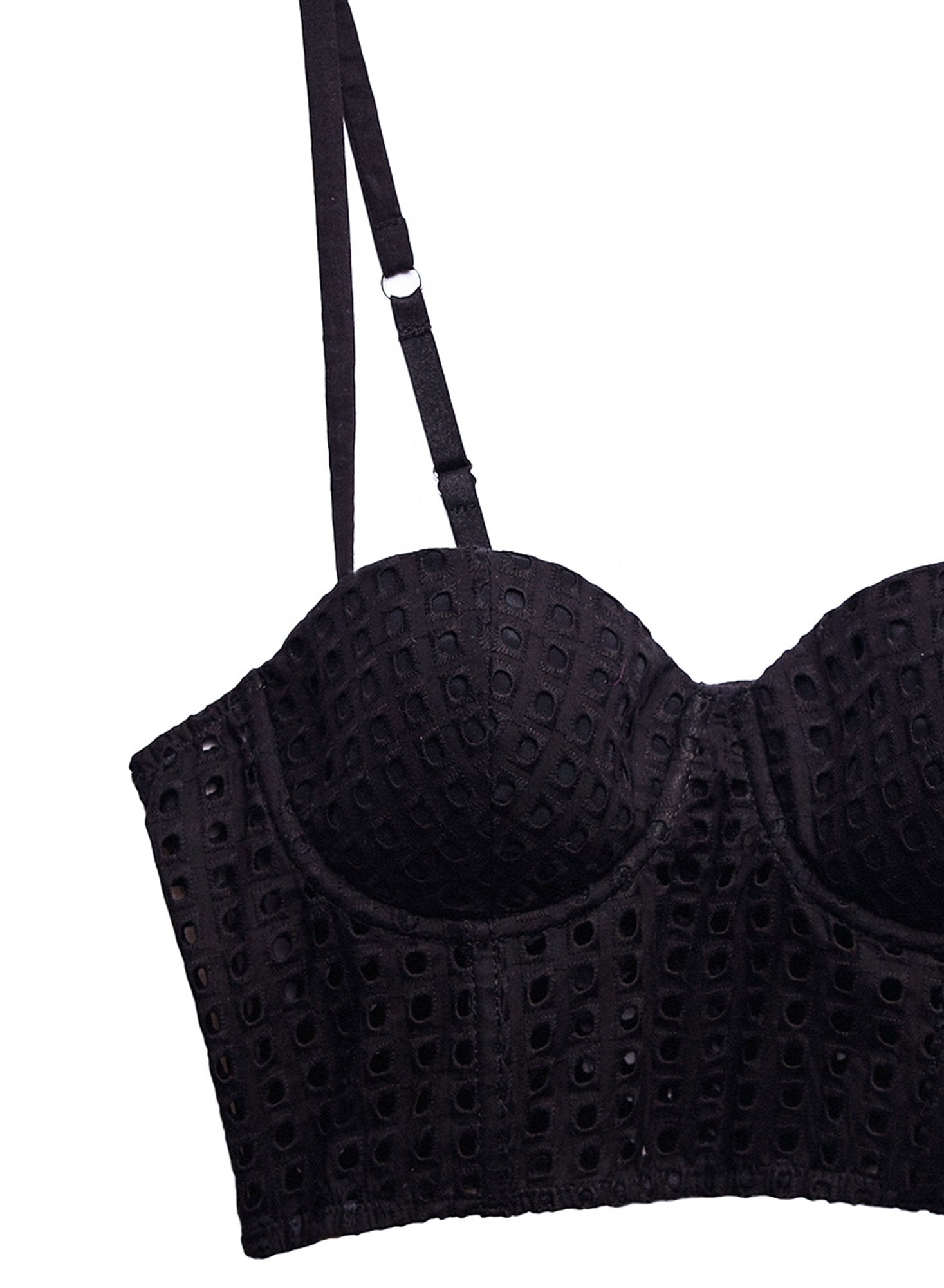 Eyelet Balconette Bustier Top