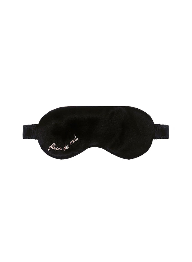 Black - Logo Silk Eye Mask | Fleur du Mal - DEMO