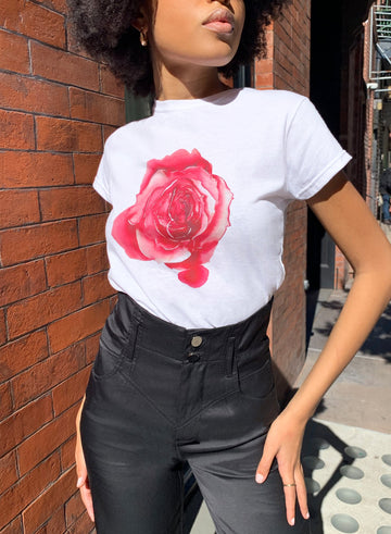 White - Tina Maria Elena Rose Tee | Fleur du Mal - DEMO