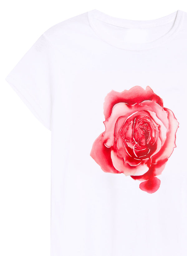 White - Tina Maria Elena Rose Tee | Fleur du Mal - DEMO