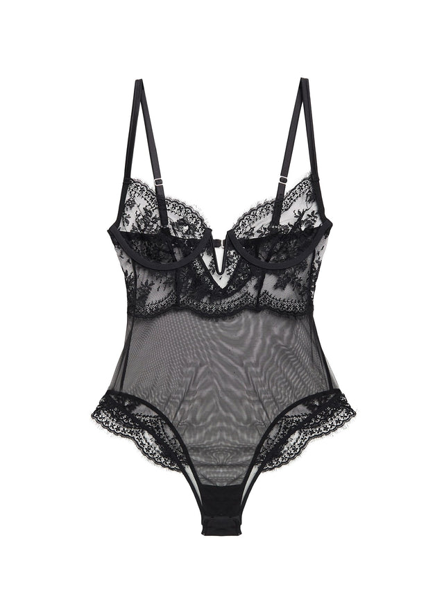 Black - Frankie Lace Bodysuit | Fleur du Mal - DEMO