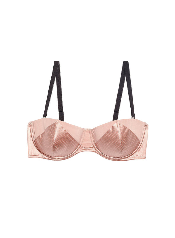 Rose pink/black - Fuller Cup Top Stitch Convertible Bra | Fleur du Mal - DEMO