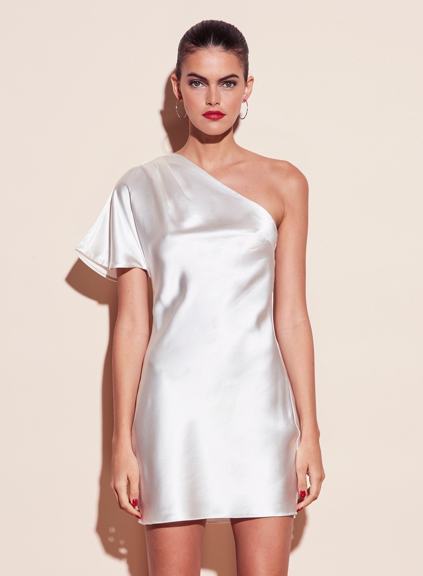 One Shoulder Bias Mini Dress