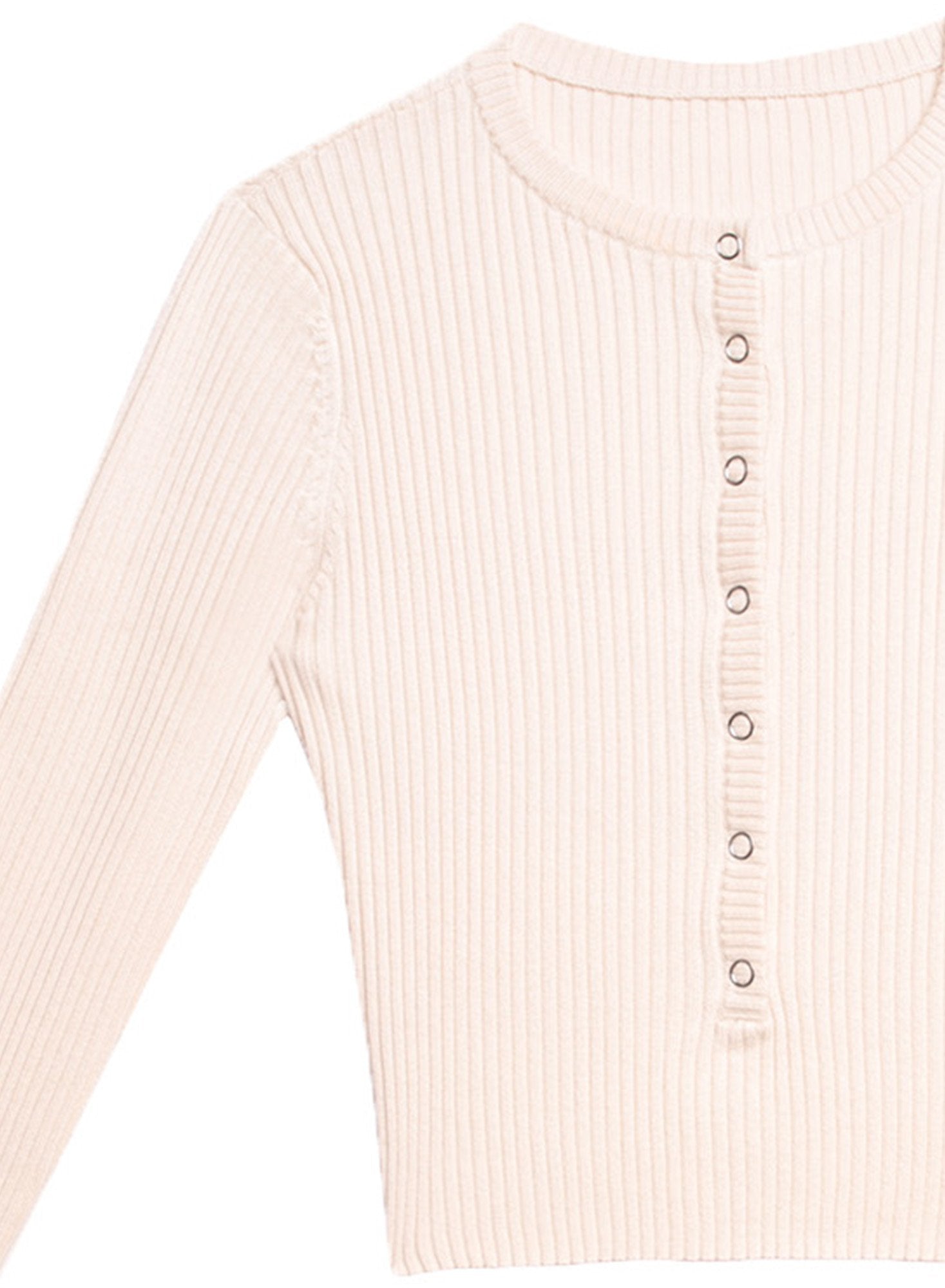 Knit Cropped Henley