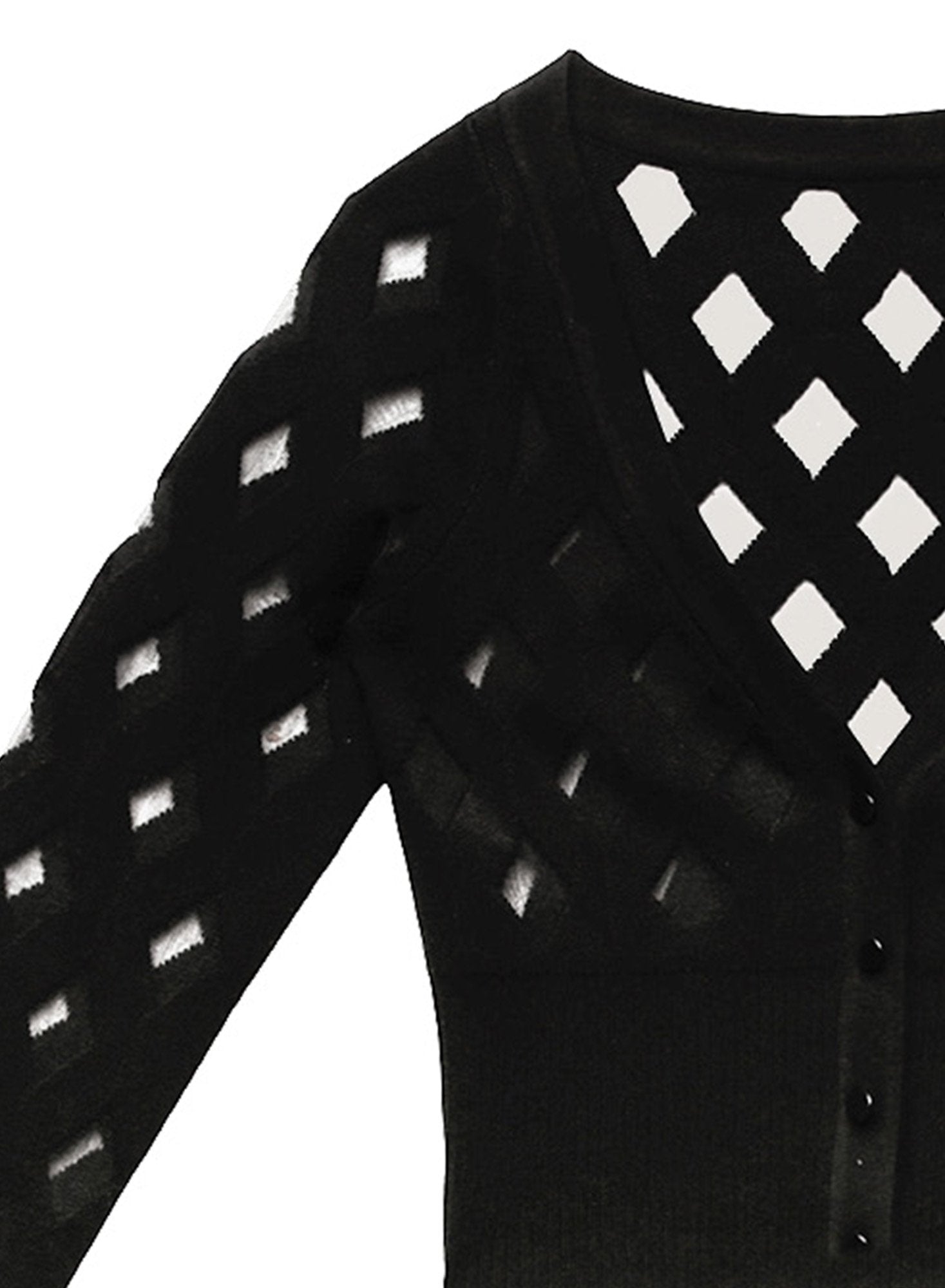 Knit Grid Cardigan