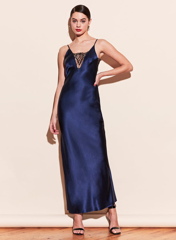Indigo - Daphne Lace Insert Gown | Fleur du Mal - DEMO