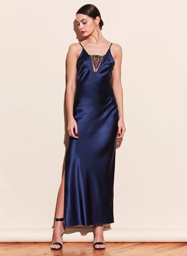Indigo - Daphne Lace Insert Gown | Fleur du Mal - DEMO