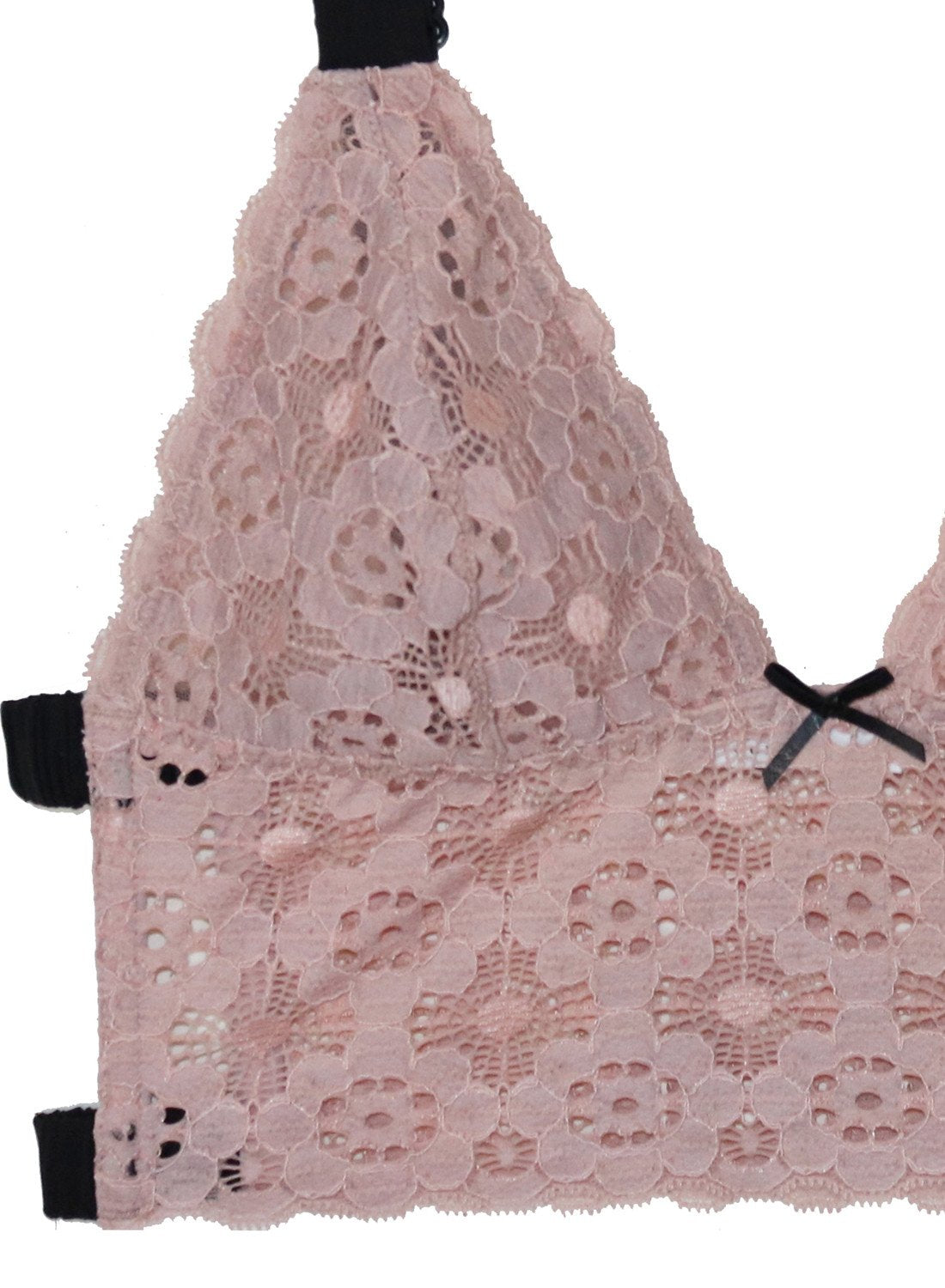 Crochet Lace Longline Triangle Bra