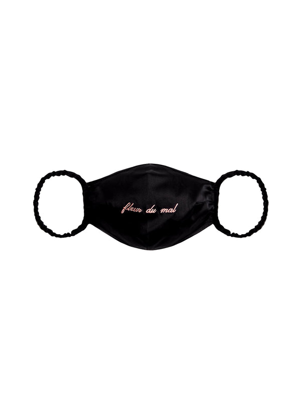 Black - Logo Silk Face Mask | Fleur du Mal - DEMO