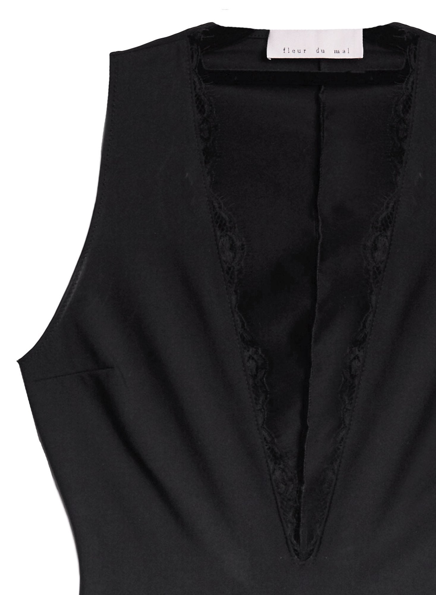 Margo Lace Trim Deep V Bodysuit