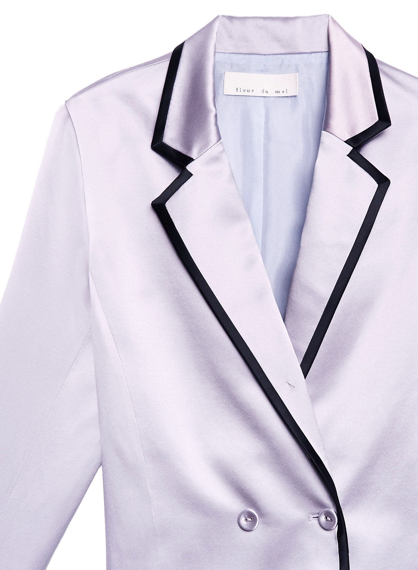 Piped Double Breasted Blazer