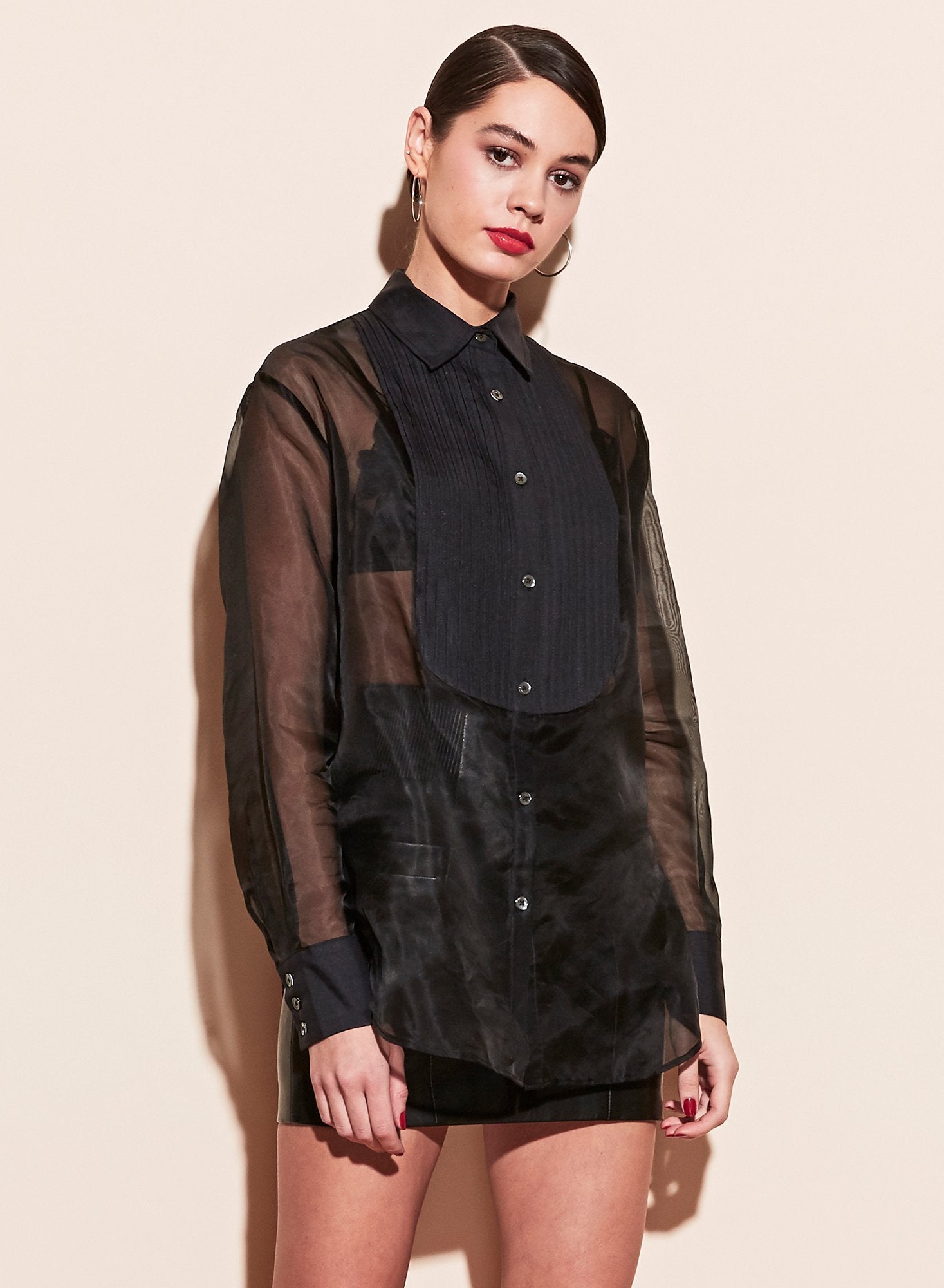 Pintuck Tuxedo Shirt