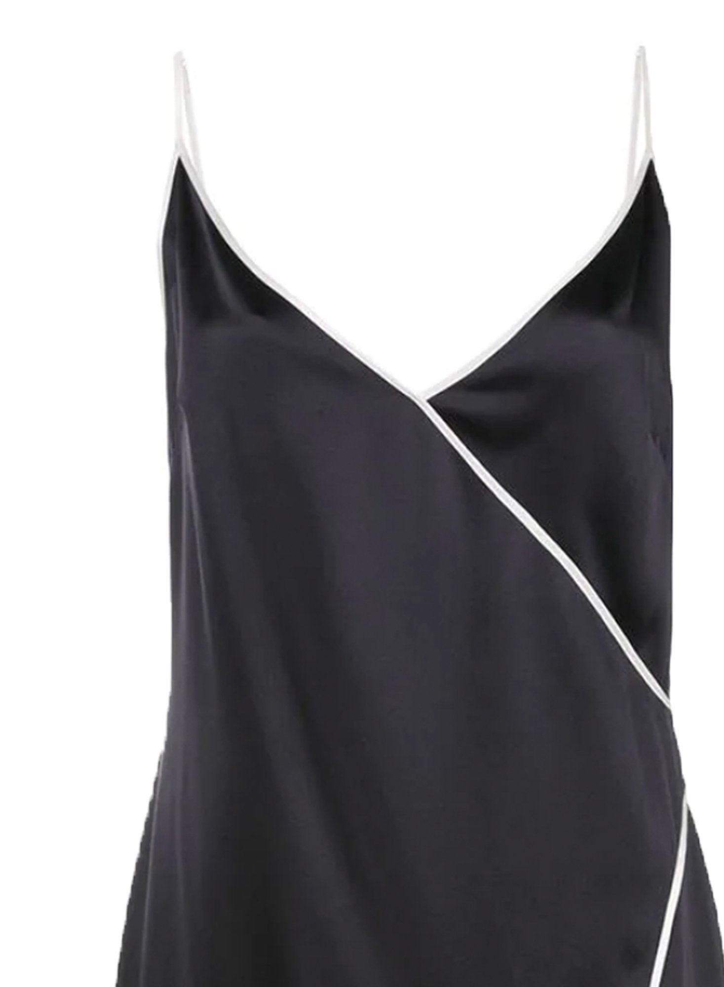 Piped V-Neck Dress