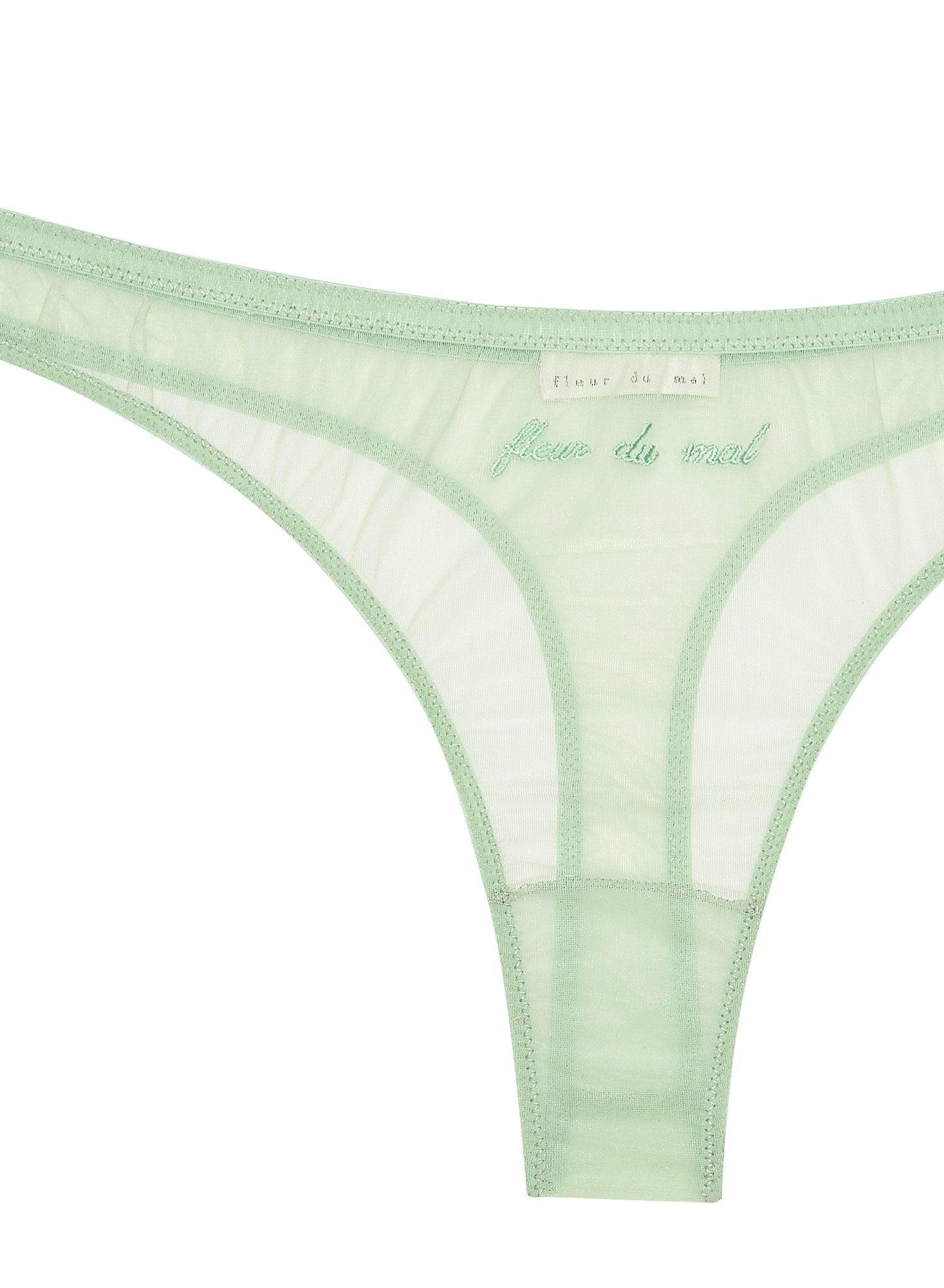 Logo Embroidered Tricot Thong