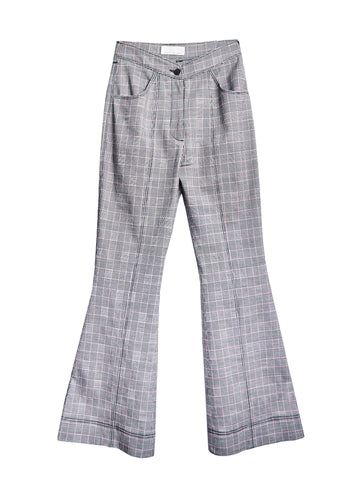 Plaid check - Plaid Check Flare Pant | Fleur du Mal - DEMO