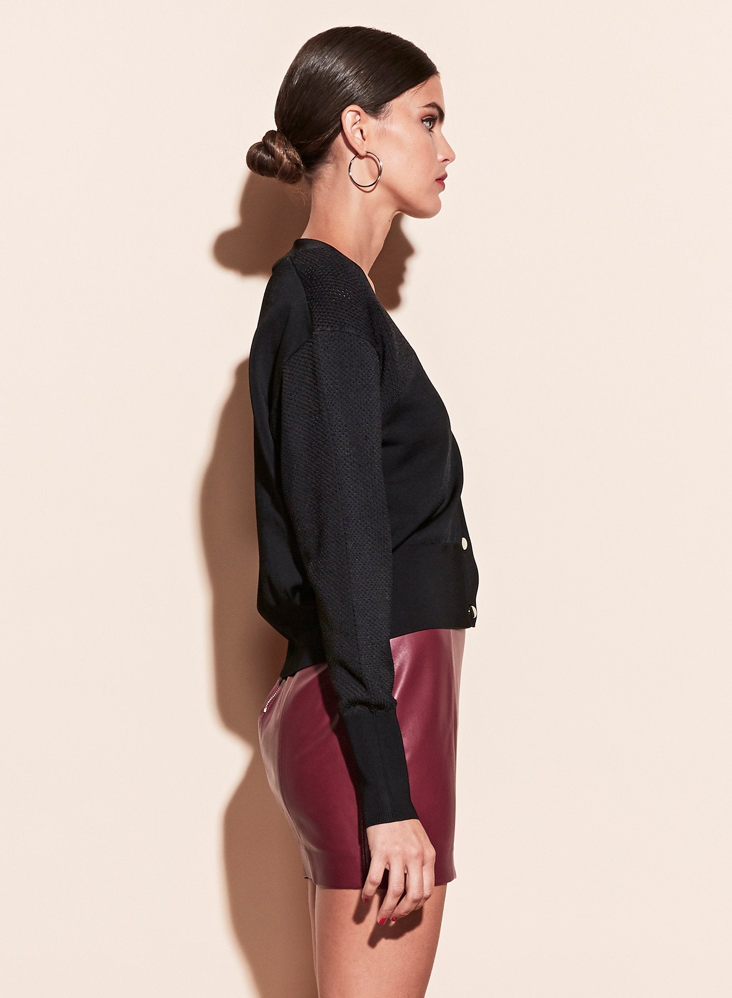 Pointelle Knit Cardigan