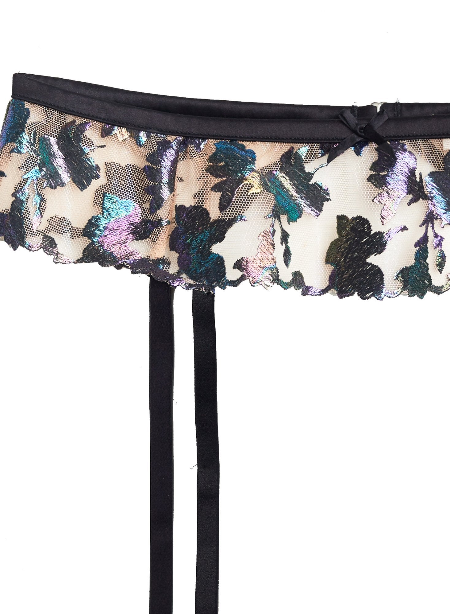 Prisma Embroidery Garter Belt