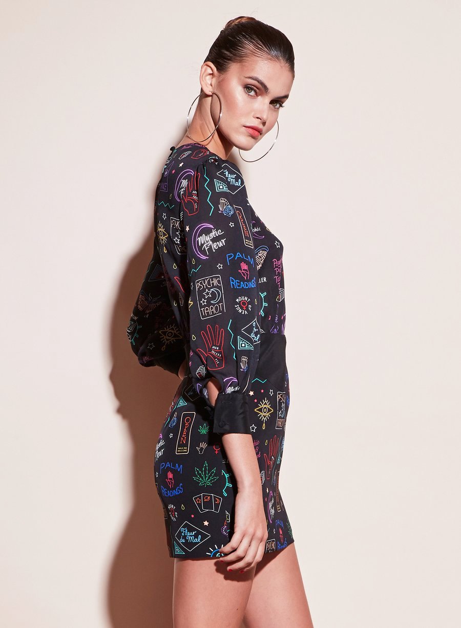 Puff Sleeve Gartered Dress