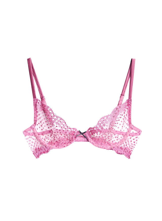 Rosewood - Fuller Cup Dotty Demi Bra | Fleur du Mal - DEMO