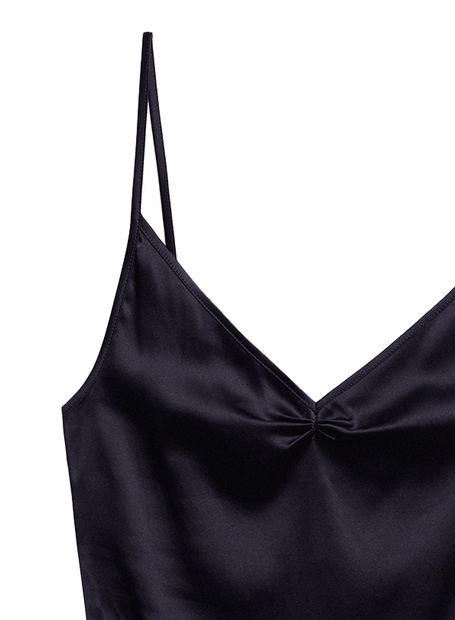 James Lace Rouched V-Neck Slip