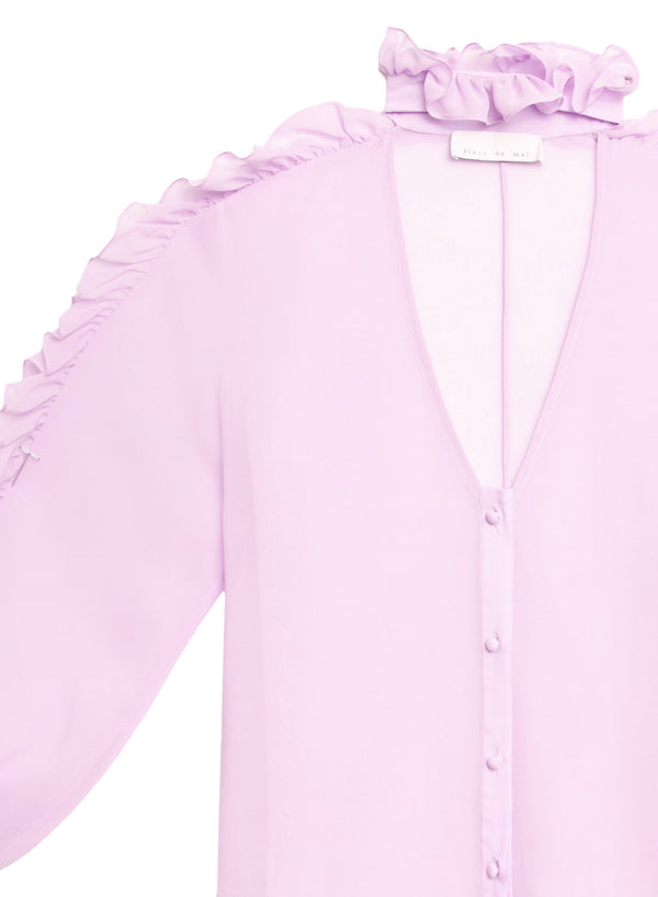 Sweet pea - Ruffle Neck Blouse | Fleur du Mal - DEMO