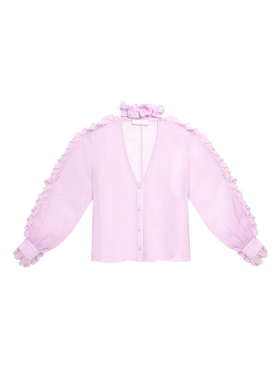 Sweet pea - Ruffle Neck Blouse | Fleur du Mal - DEMO