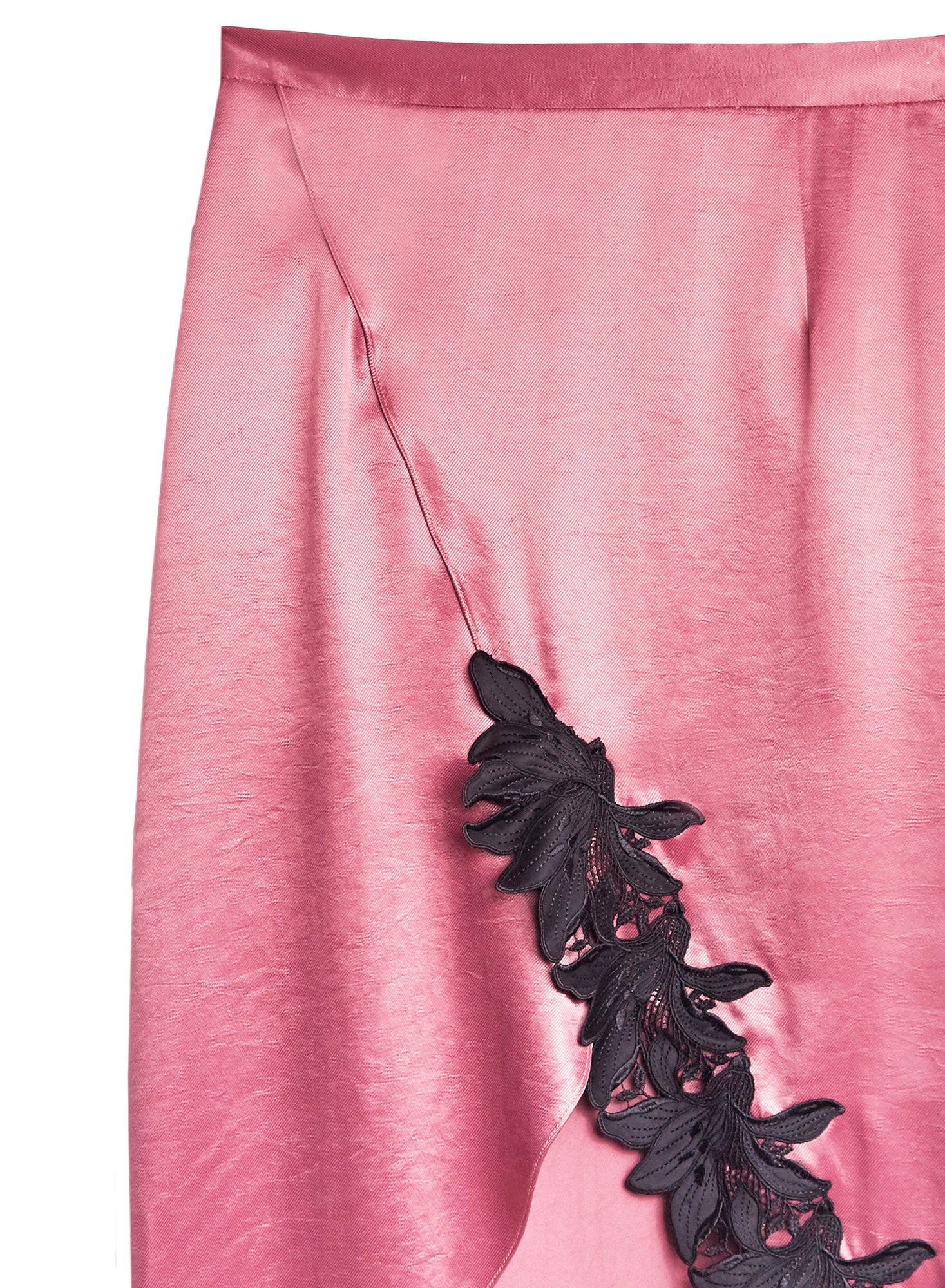 Rosewood Luster Asymmetrical Skirt