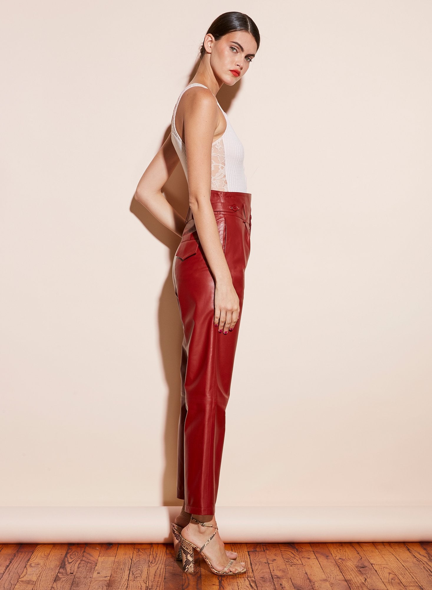 Leather V-Yoke Pant