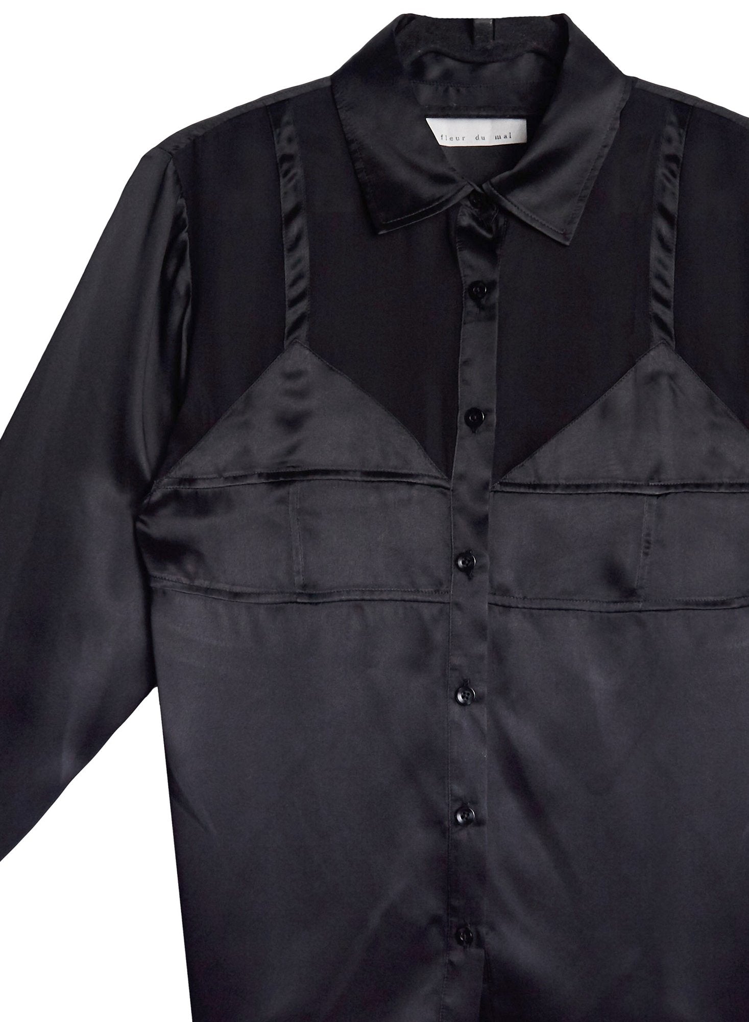 Silk Bra Detail Shirt