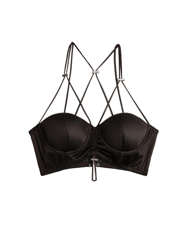 Black - Sporty Bra Top | Fleur du Mal - DEMO