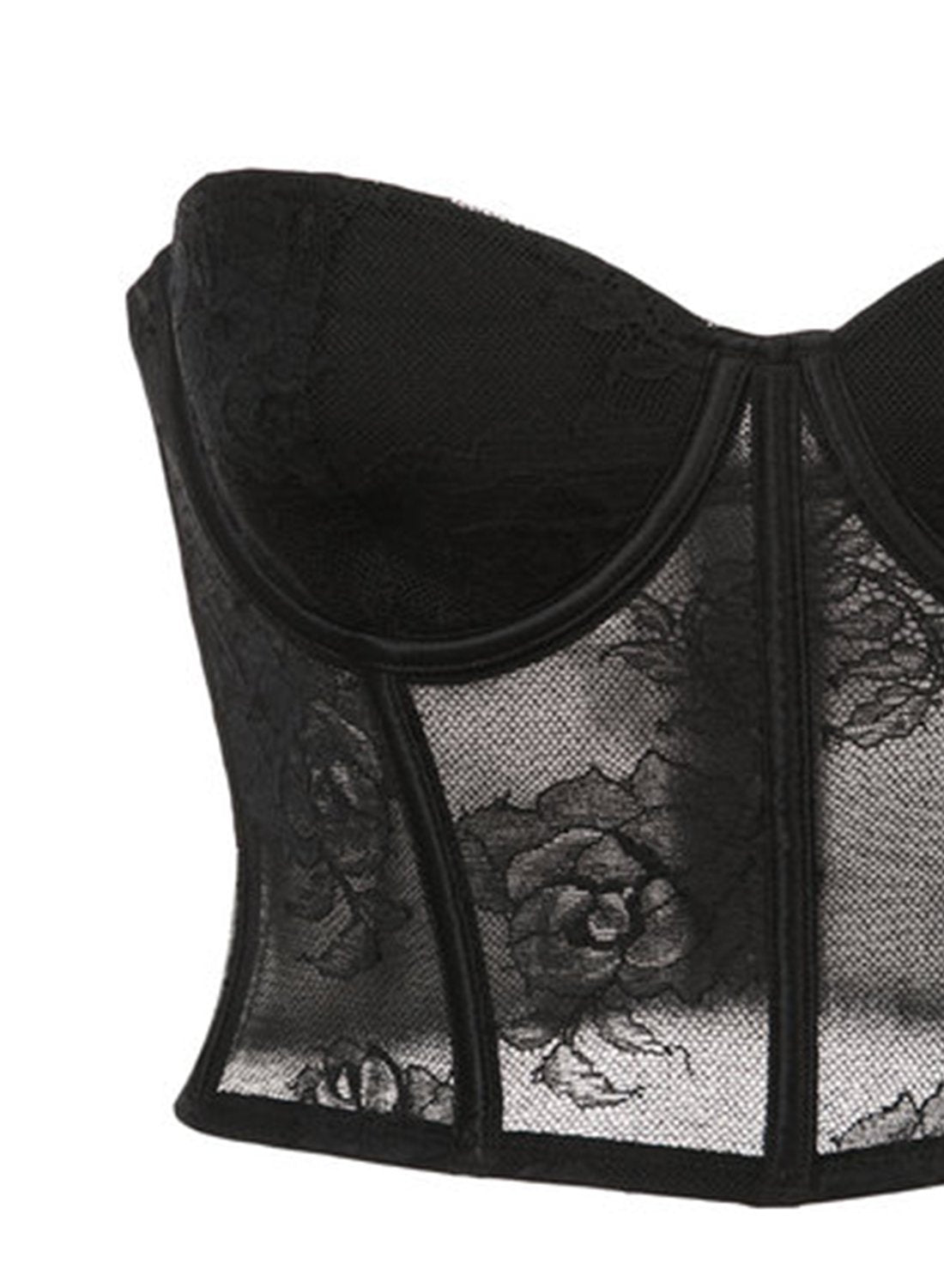 Bouquet Lace Strapless Bustier Top